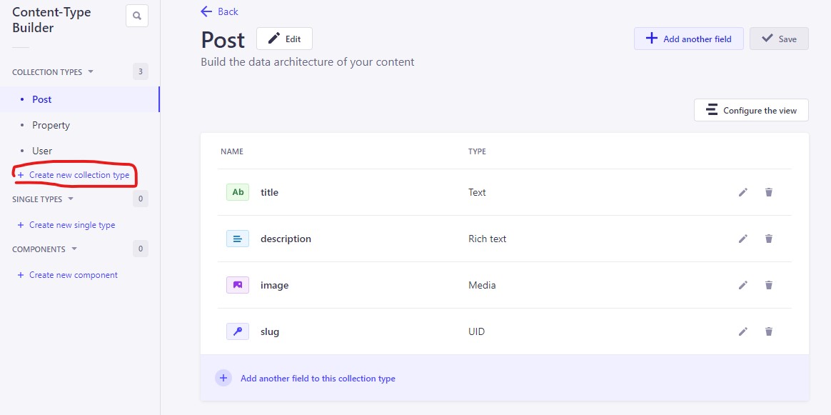 imagen strapi collection posts